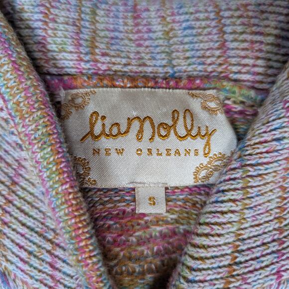 Anthropologie Lia Molly Dolman Sleeve Cardigan Sweater Rainbow Size Small - Picture 3 of 15